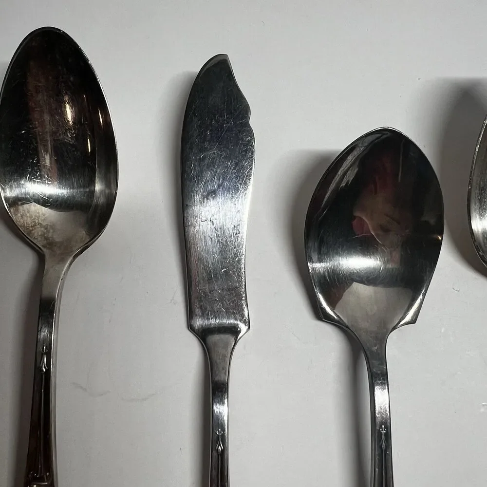 Vtg Holmes Edwards Silverplate Flatware Mixed Lot 6pc Spoons Knife Fork